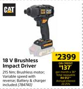 CAT 18V Brushless Impact Driver
