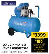 Tradeair 100L 2 HP Direct Drive Compressor