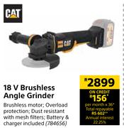 CAT 18V Brushless Angle Grinder