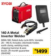 Ryobi 140 A Metal Inverter Welder 664248