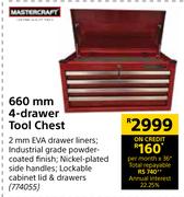 Mastercraft 660mm 4-Drawer Tool Chest 