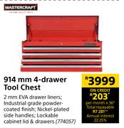 Mastercraft 914mm 4-Drawer Tool Chest 
