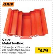 Grip 5-Tier Metal Toolbox 