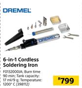 Dremel 6-In-1 Cordless Soldering Iron  F0132000JA 