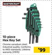 Mastercraft 10-Piece Hex Key Set
