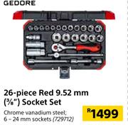Gedore 26-Piece Red 9.52mm (3/8") Socket Set 729712