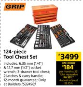 Grip 124-Piece Tool Chest Set 532498