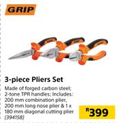 Grip 3-Piece Pliers Set 394158