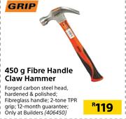 Grip 450g Fibre Handle Claw Hammer 406450