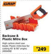 Grip Backsaw & Plastic Mitre Box 406408