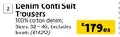 Beck Denim Conti Suit Trousers-Each
