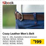 Beck Crazy Leather Men's Belt