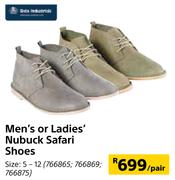 Bata Industries Men's Or Ladies Nubuck Safari Shoes-Per Pair
