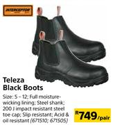 Inter Ceptor Teleza Black Boots-Per Pair