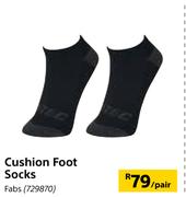 Cushion Foot Socks Fabs-Per Pair