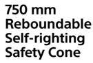 750mm Reboundable Self Righting Safety Cone-Each
