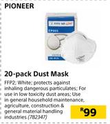 Pioneer 20 Pack Dust Mask