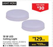 Lightworx 24W LED Ceiling Light 773486, 773487