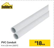 Builders PVC Conduit 36017-4m X 20mm Each