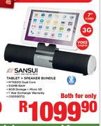 Sansui Tablet + Speaker Bundle MTK8312