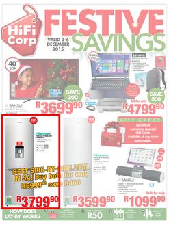 HiFi Corp : Festive Savings (3 Dec - 6 Dec 2015), page 1