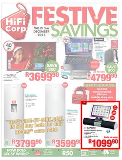 HiFi Corp : Festive Savings (3 Dec - 6 Dec 2015), page 1