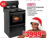Defy 81L 4 Plate Kitchenaire Stove SS494