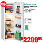 Hisense 220Ltr Fridge/Freezer H220TWH