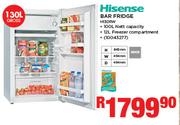 Hisense 130Ltr Bar Fridge H130RW