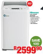 Hisense 8kg Top Loader Washing Machine WTS802