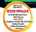 Vodacom Smart Tab 7"-On 500MB Data Price Plan