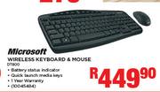 Microsoft Wireless Keyboard & Mouse DT800