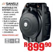 Sansui portable pa system cheap