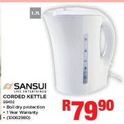 Sansui 1.7Ltr Corded Kettle SSK02