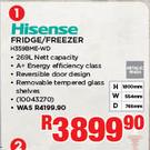 Hisense 359ltr Gross Metallic Finish Fridge/Freezer H359BME-WD