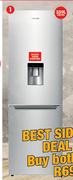 Hisense 359ltr Gross Metallic Finish Fridge/Freezer H359BME-WD