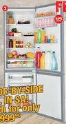 Hisense 359ltr Gross Metallic Finish Fridge/Freezer H359BME