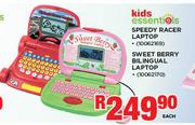 Kids Essentials Speedy Racer Laptop & Sweet Berry Bilingual Laptop Each