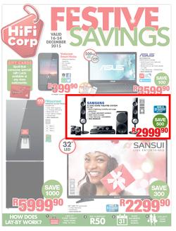 HiFi Corp : Festive Savings (16 Dec - 24 Dec 2015), page 1