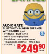 Audiomate Bluetooth Minion Speaker With Radio A200-Each