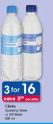 Clicks Sparkling Water Or Still Water-3 x 500ml