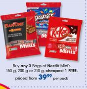 Nestle Mini's-153g, 200g Or 210g Per Pack
