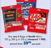 Nestle Mini's-153g, 200g Or 210g Per Pack