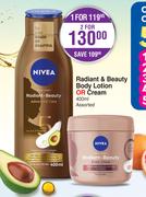 Nivea Radiant & Beauty Body Lotion Or Cream Assorted-For 1 x 400ml
