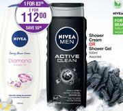 Nivea Shower Cream Or Shower Gel Assorted-For 1 x 500ml