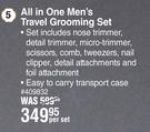 Barbasol All In One Men's Travel Grooming Set-Per Set