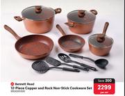 Bennett Read 12-Piece Copper And Rock Non-Stick Cookware Set 850000359-Per Set