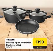 Bauer 5-Piece Apex Non-Stick Cookware Set 461473-Per Set