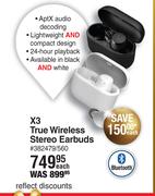X3 True Wireless Stereo Earbuds-Each