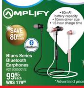 Amplify Blue Series Bluetooth Earphones-Each